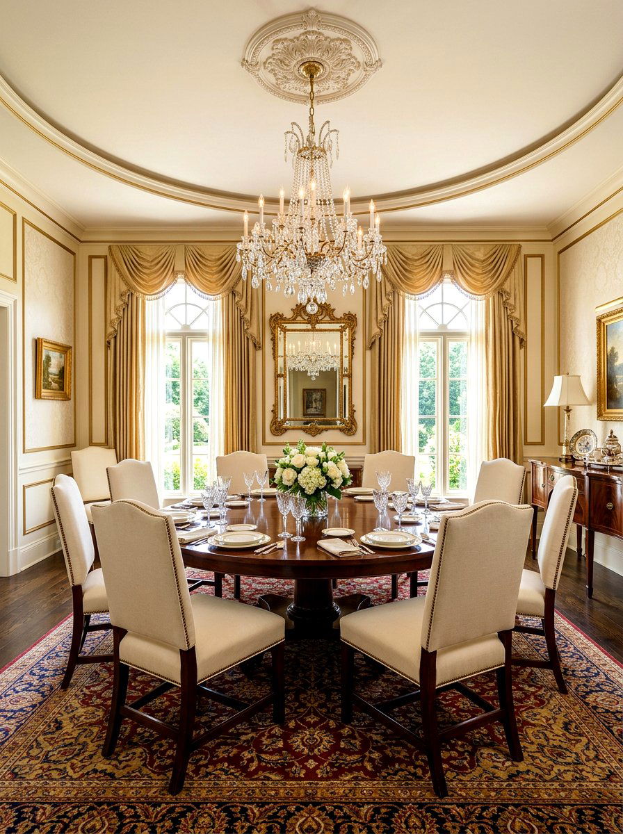 Formal Round Dining Room - 30 round dining room ideas