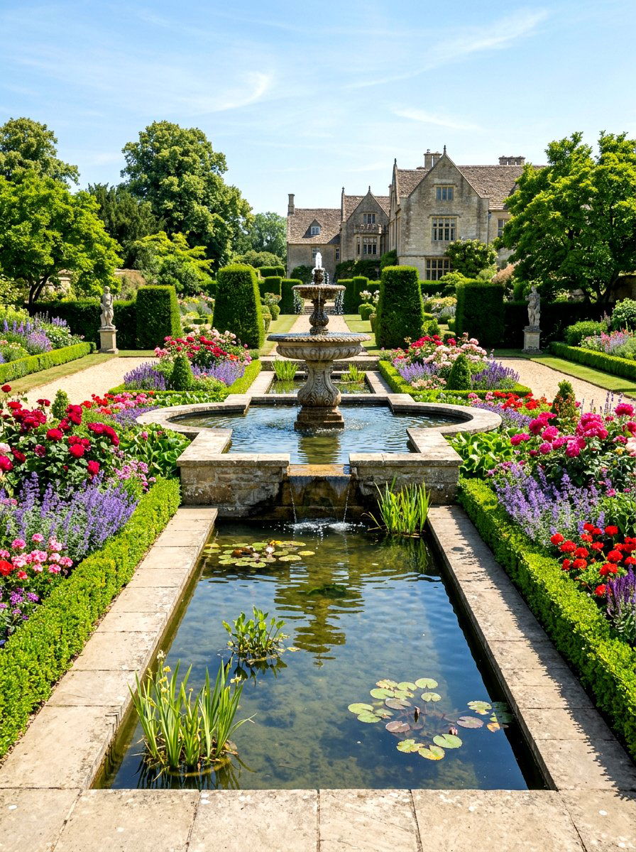 Formal Tiered Pond - 30 koi pond ideas