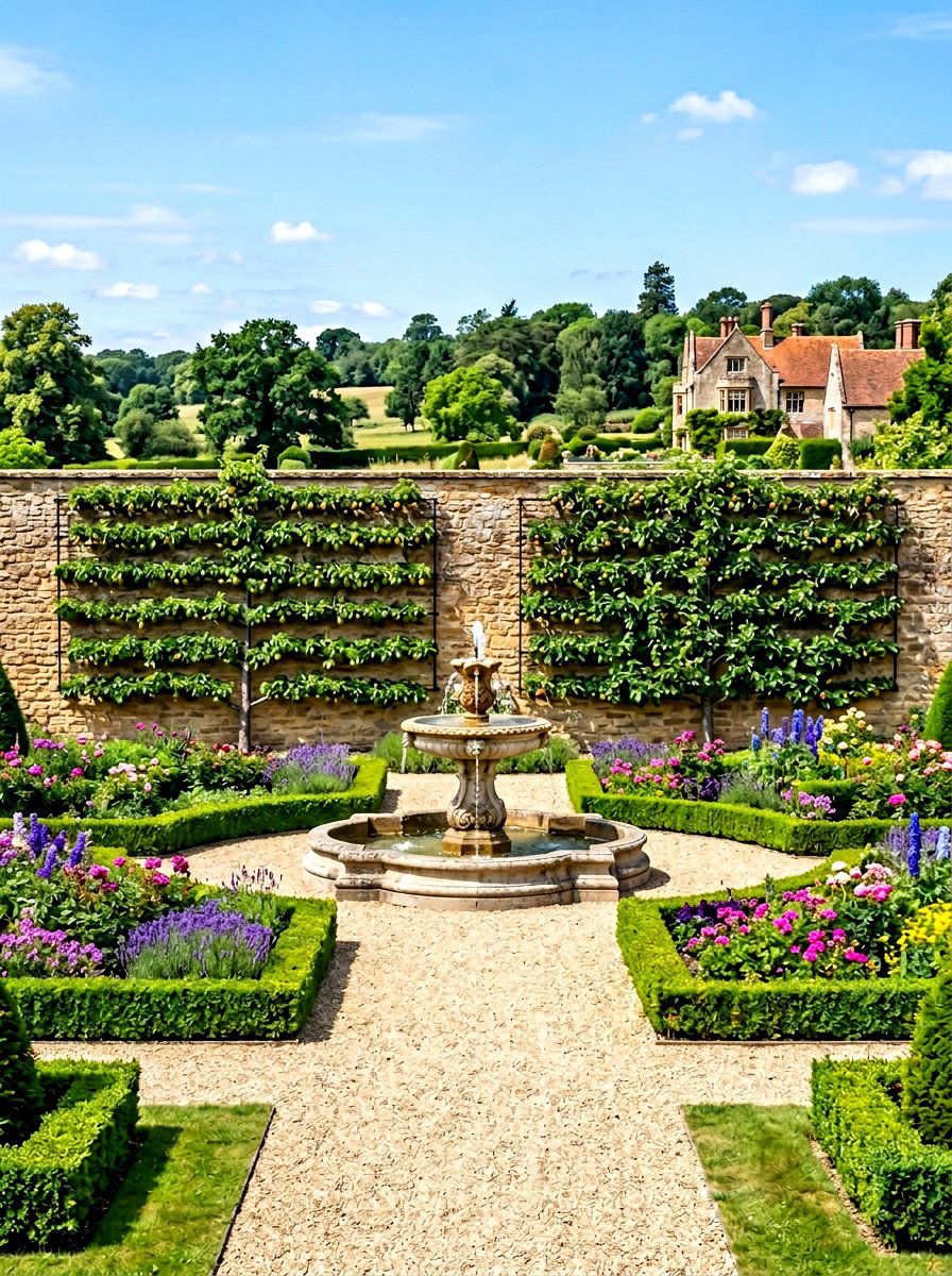 Formal garden espalier - 30 espalier wall garden ideas