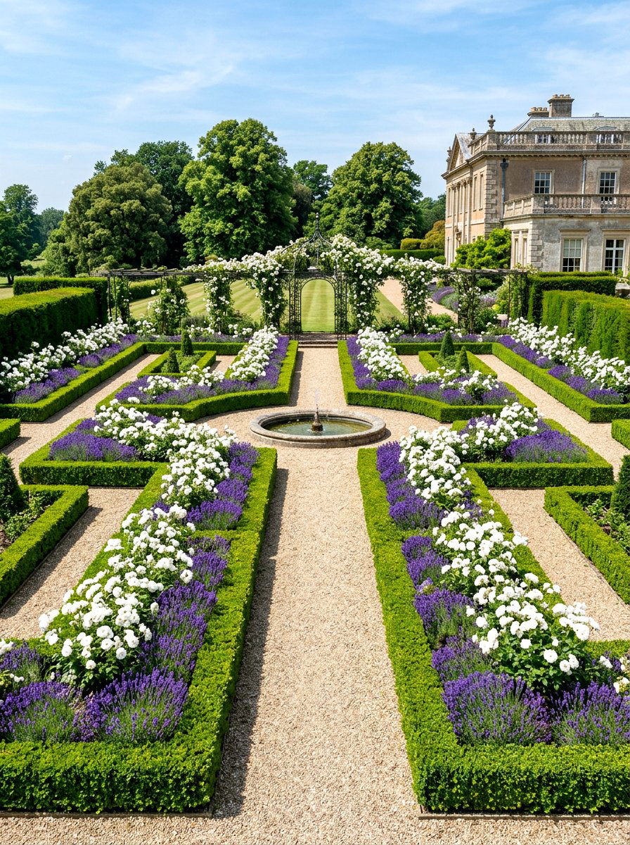 Formal garden layout - 30 pollinator backyard garden ideas