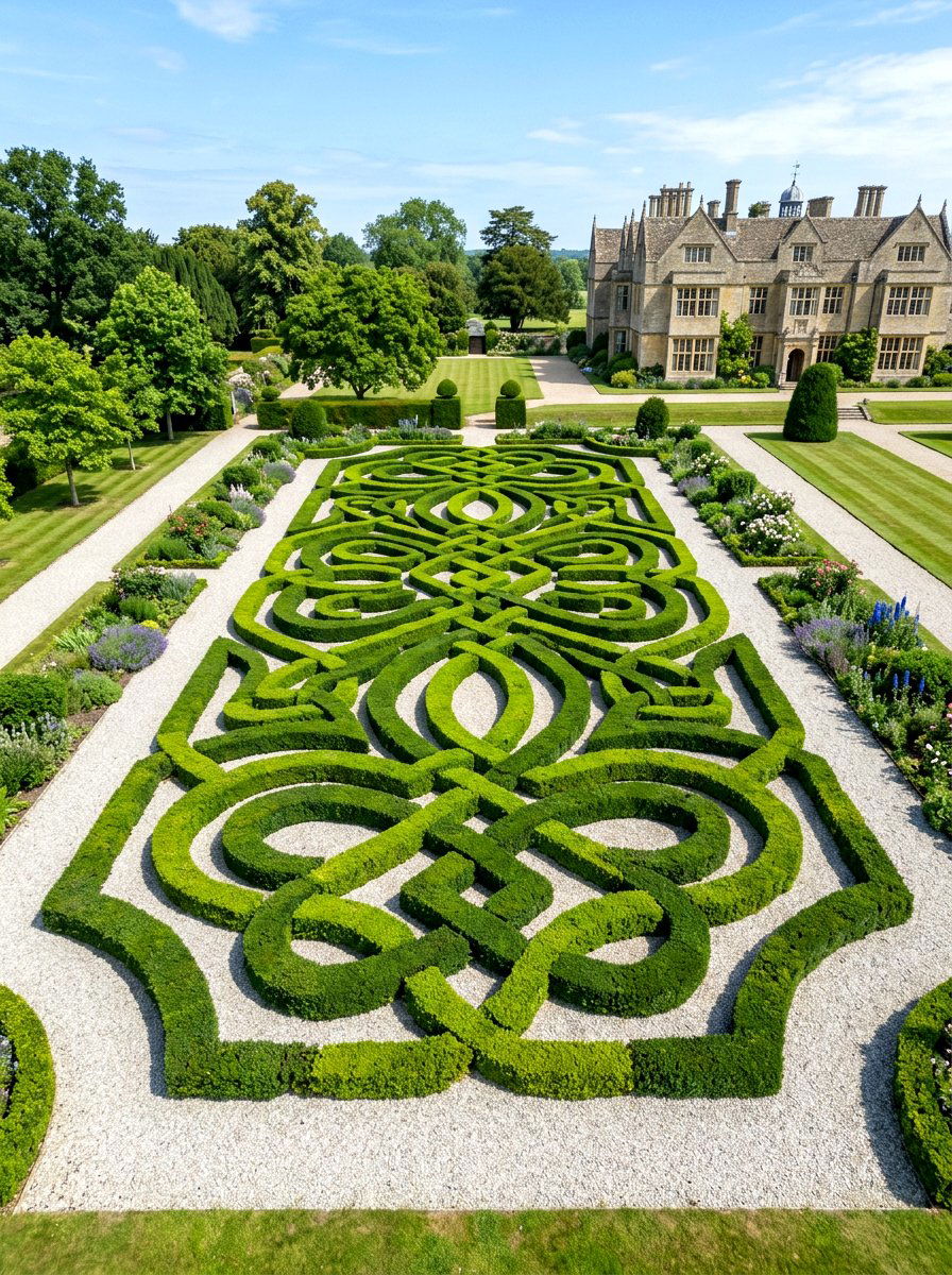 Formal knot garden - 30 formal front garden ideas