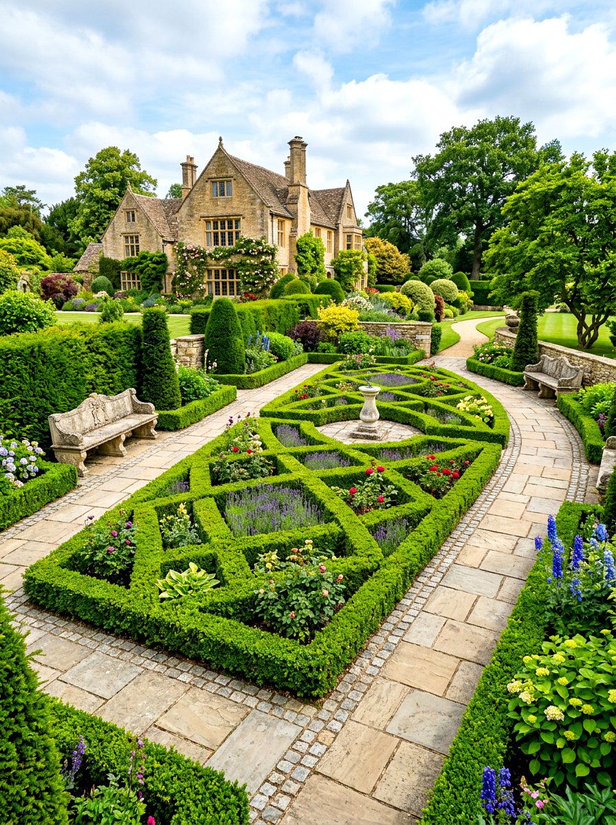 Formal knot garden landscape - 30 knot garden ideas