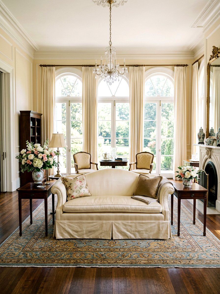 Formal parlor settee - 30 box pleat furniture ideas