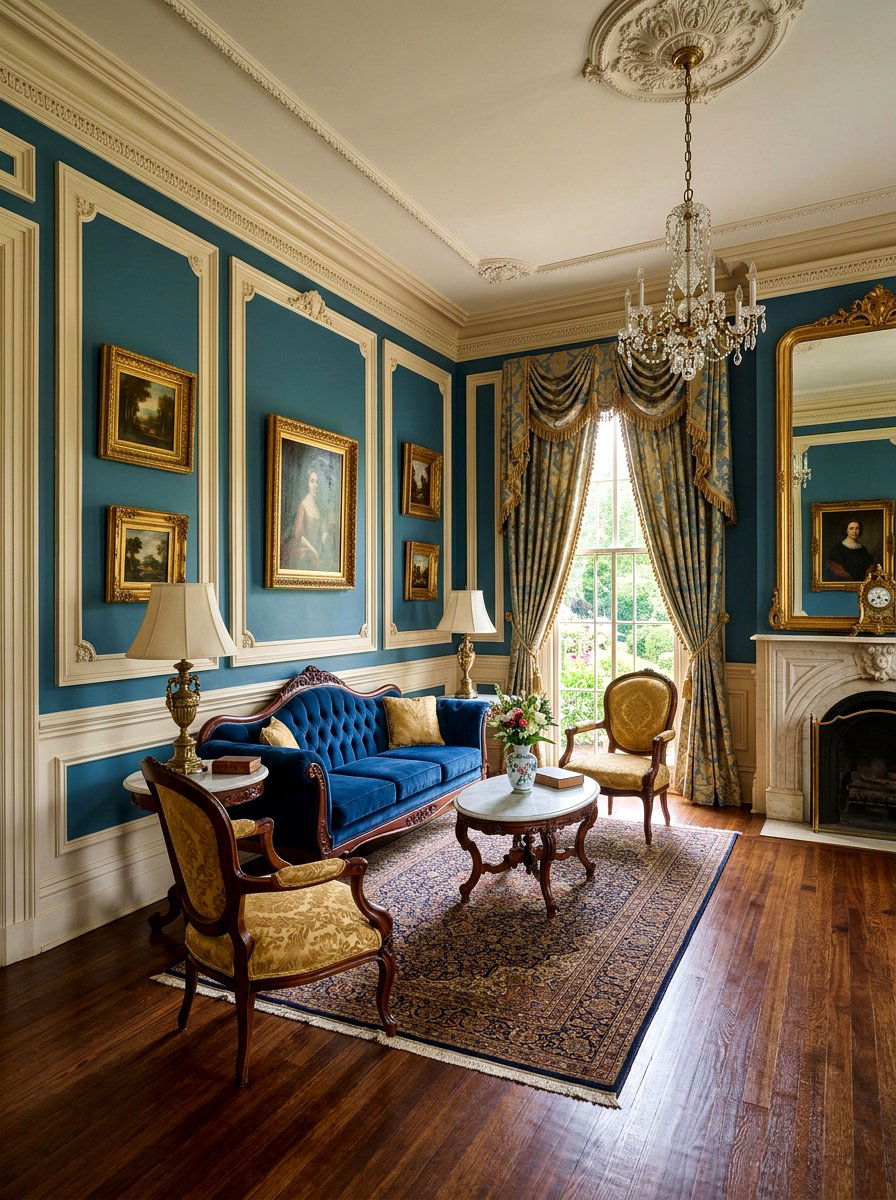 Formal parlor wall molding - 30 picture frame molding ideas