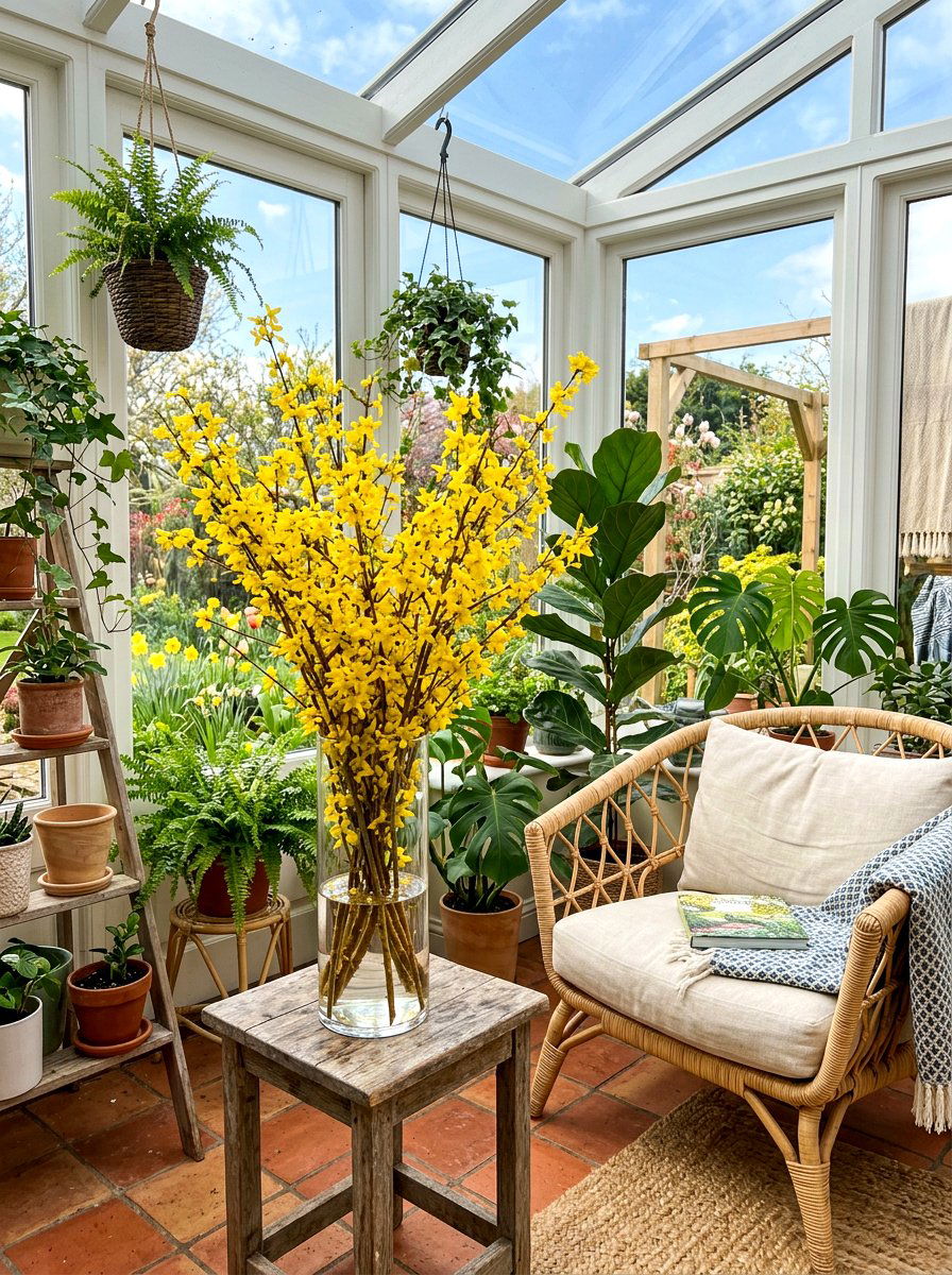 Forsythia Spring Branch Decor - 30 branch decor ideas