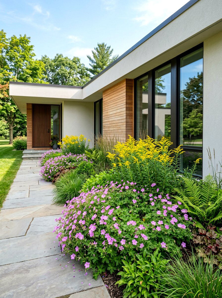 Foundation Planting - 30 native wildflower backyard ideas