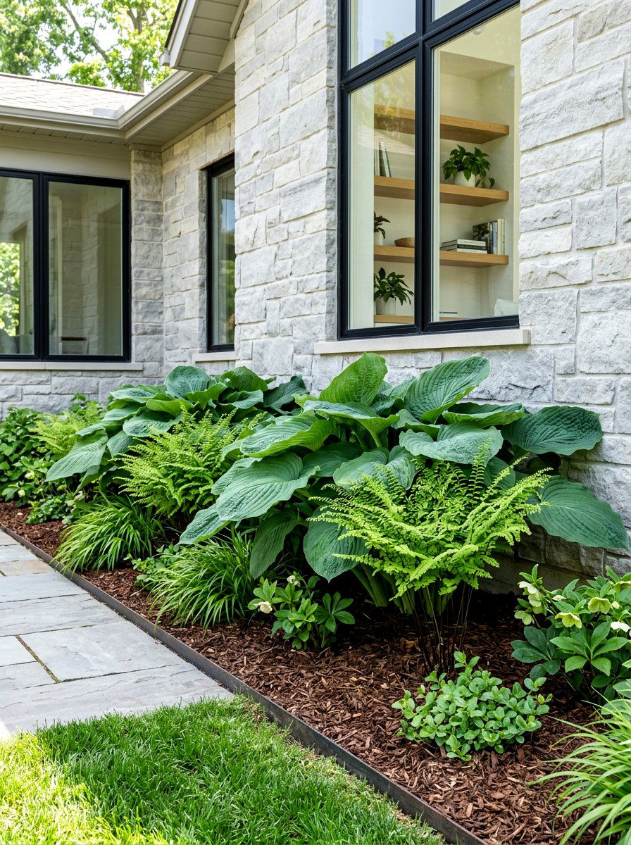 Foundation planting hosta fern - 30 hosta and fern garden ideas