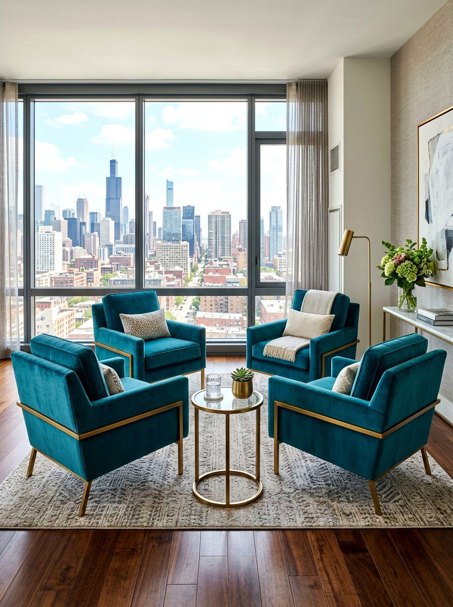 Four Chair Conversation Cluster - 30 conversation seating ideas