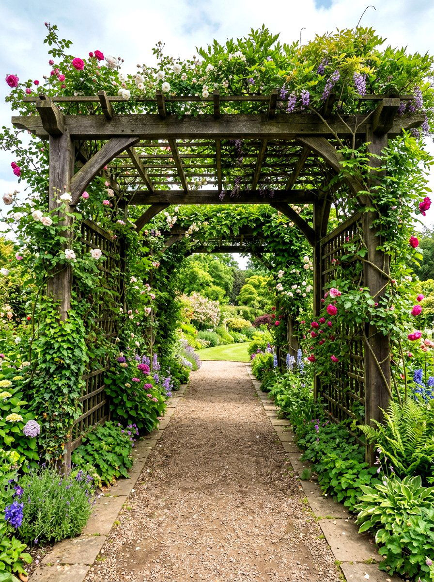 Four Post Arbor - 30 front arbor ideas