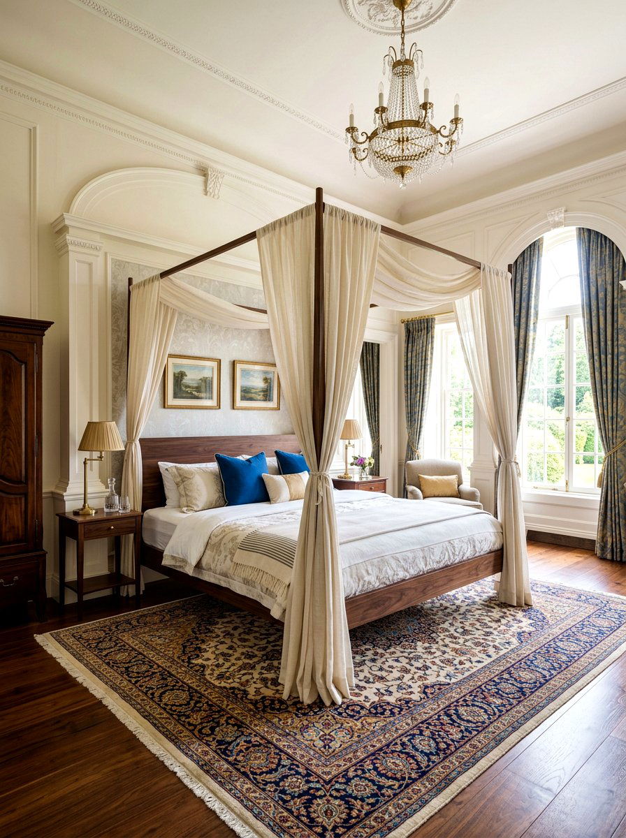 Four Poster Bed - 30 English country bedroom decor ideas