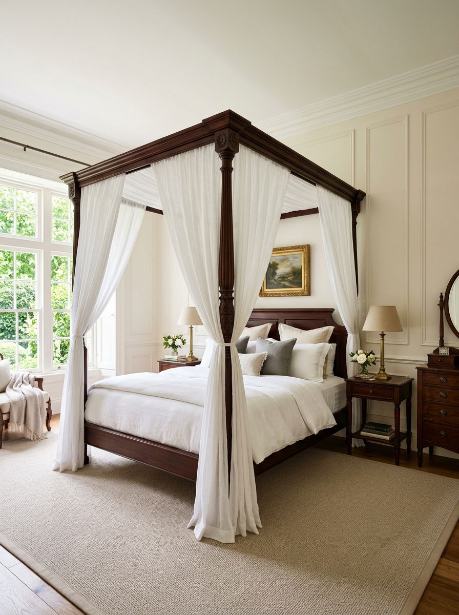 Four Poster Canopy Bed Bedroom - 30 heirloom bedroom decor ideas