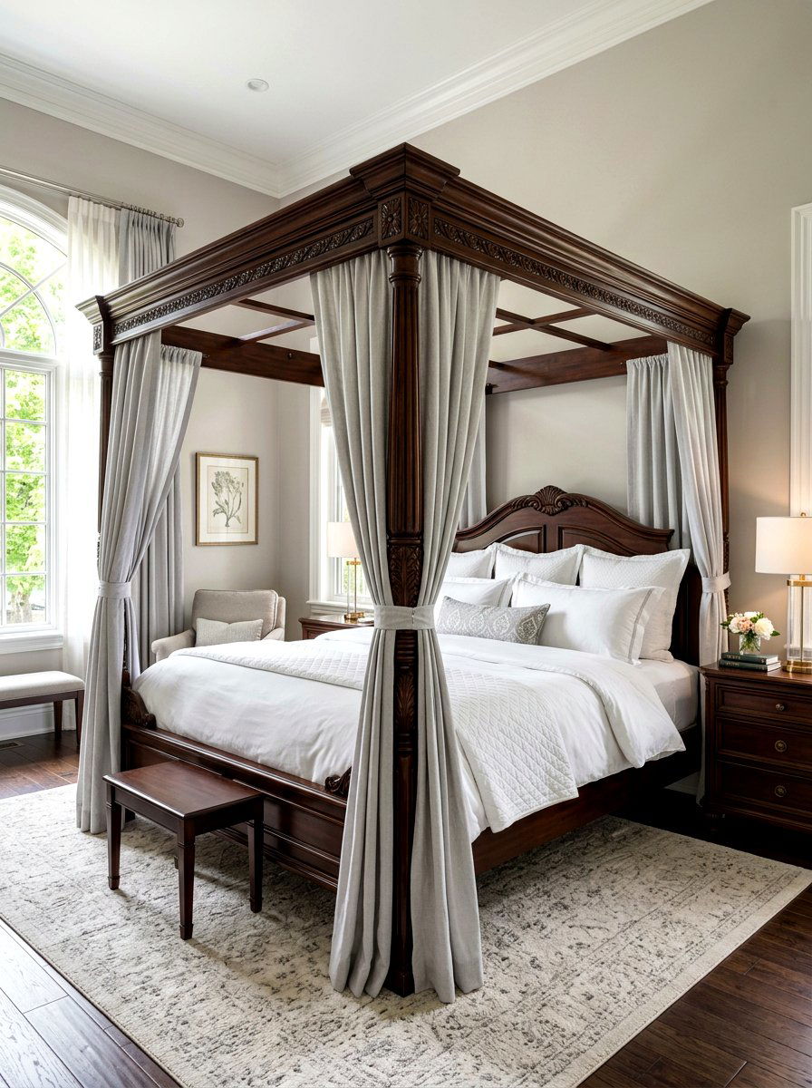Four Poster Canopy Bed - 30 romantic canopy bedroom ideas
