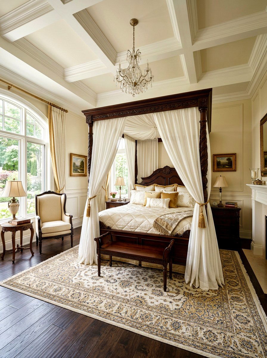 Four Poster Canopy Bedroom - 30 old money bedroom ideas
