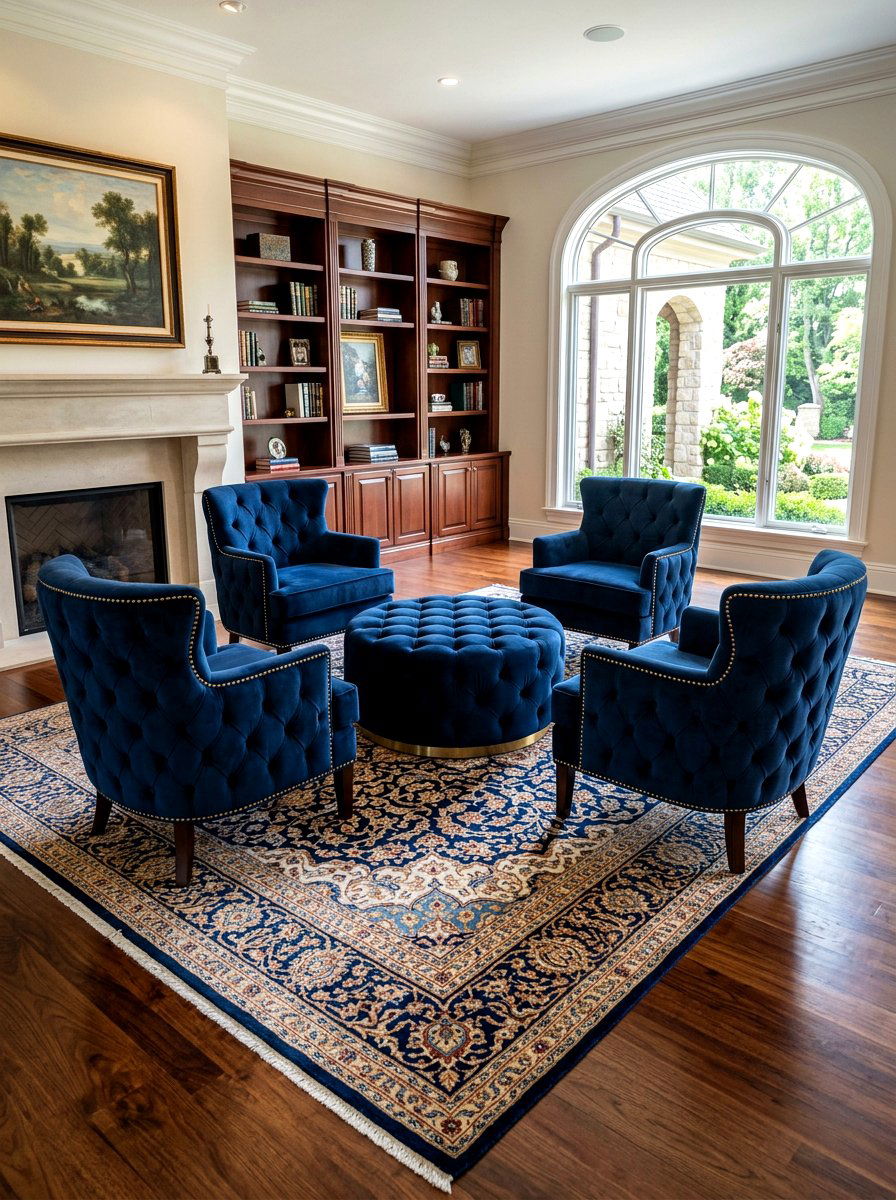 Four chair seating - 30 screen free living room ideas