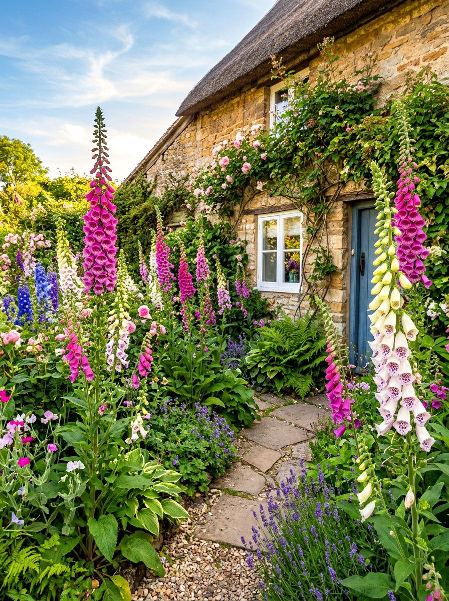 Foxglove Garden - 30 hummingbird garden ideas
