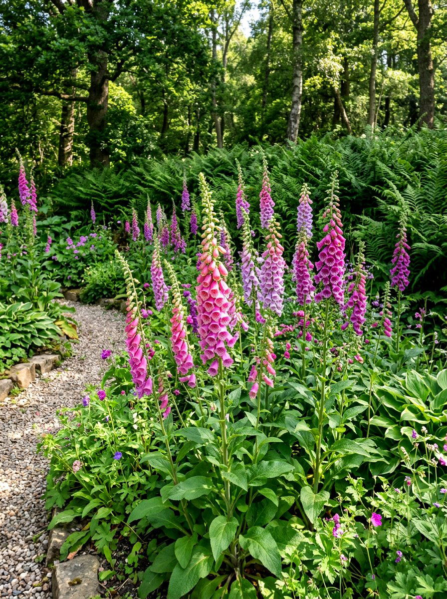 Foxglove - 30 shade flower bed ideas
