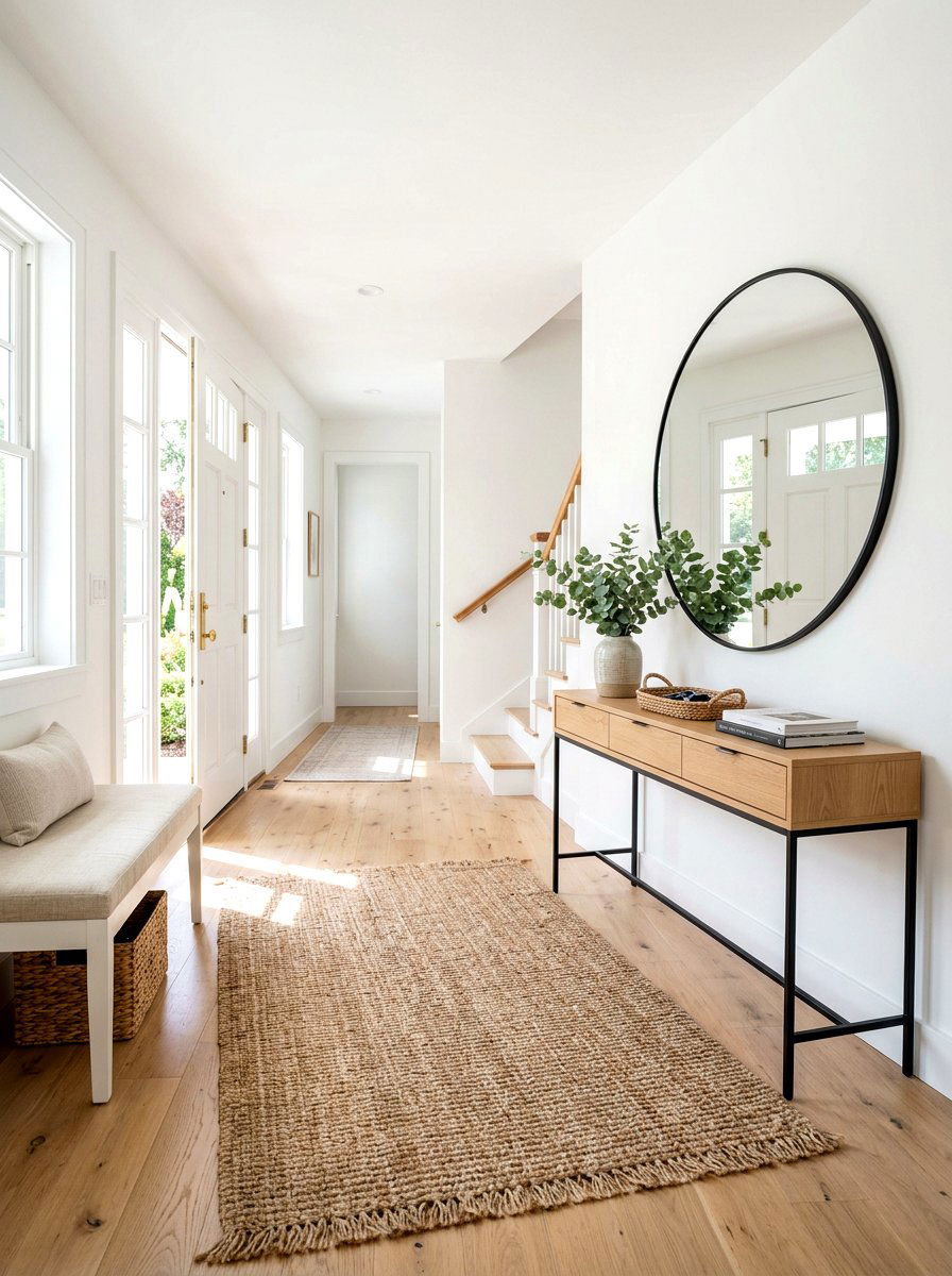 Foyer Entryway Floor - 30 jute rug styling ideas