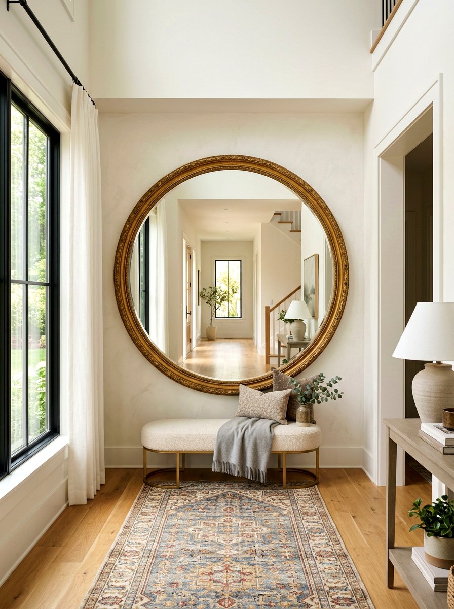 Foyer Mirror Wall Decor - 30 entry alcove ideas