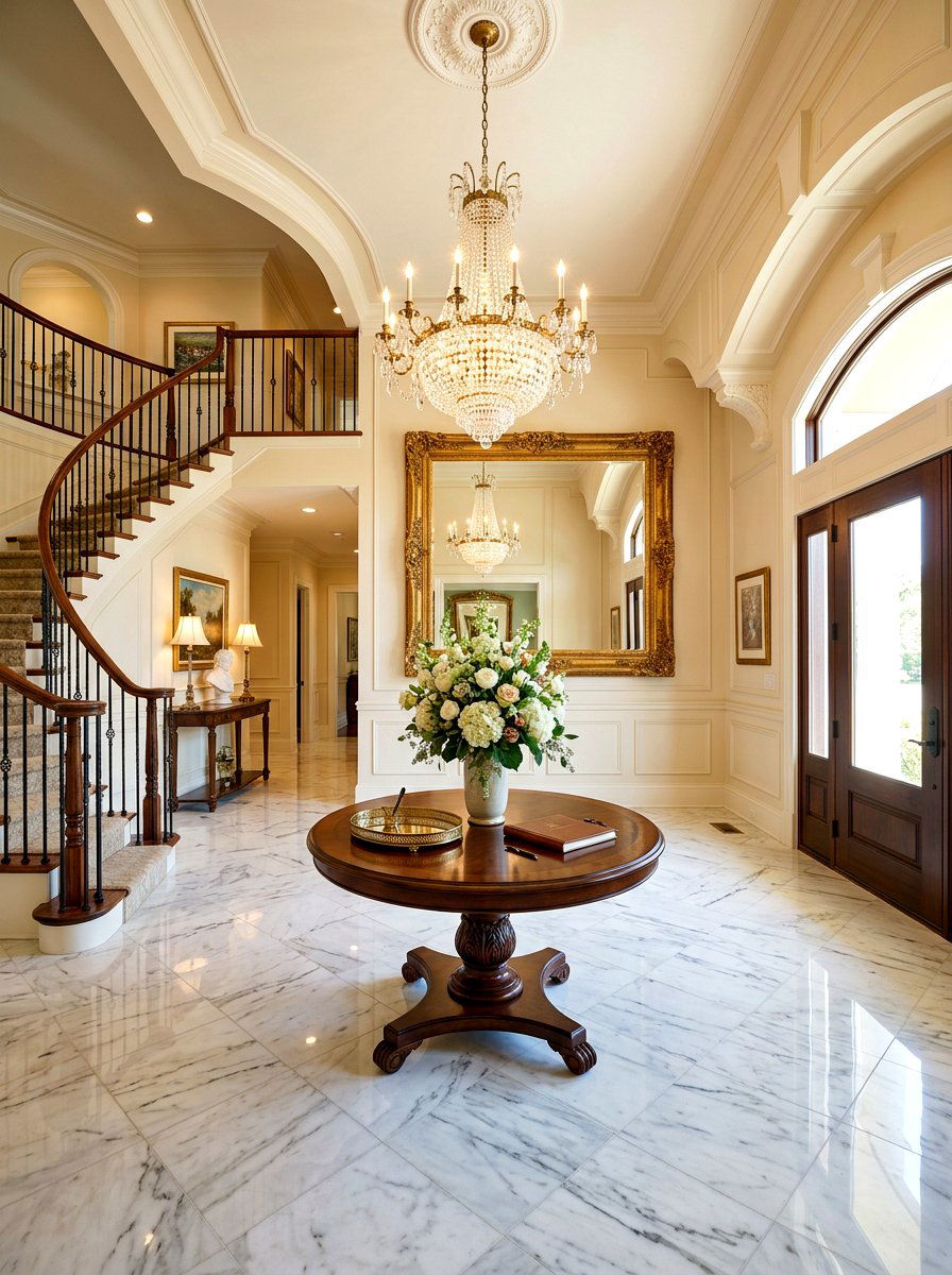 Foyer entry zone - 30 room zoning furniture layout ideas