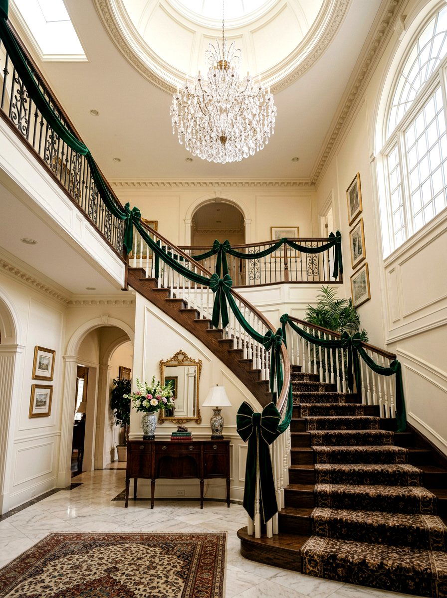 Foyer staircase bows - 30 bow decor ideas