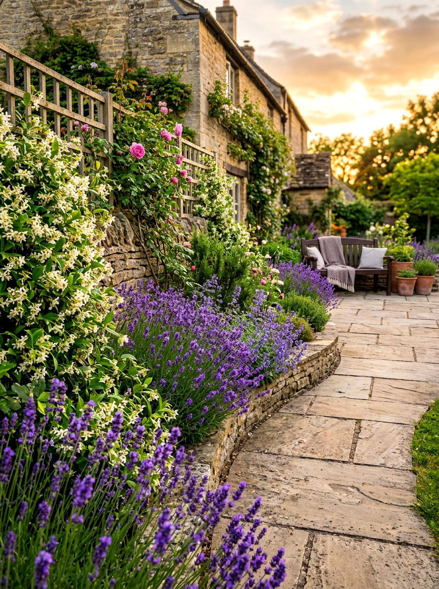 Fragrant Flower Bed - 30 backyard flower bed ideas