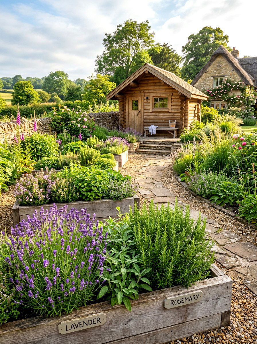 Fragrant Herb Garden - 30 backyard spa retreat ideas