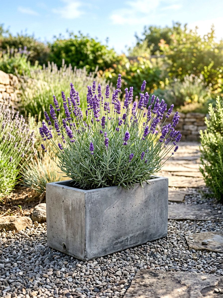 Fragrant Lavender Pot - 30 sunny container garden ideas