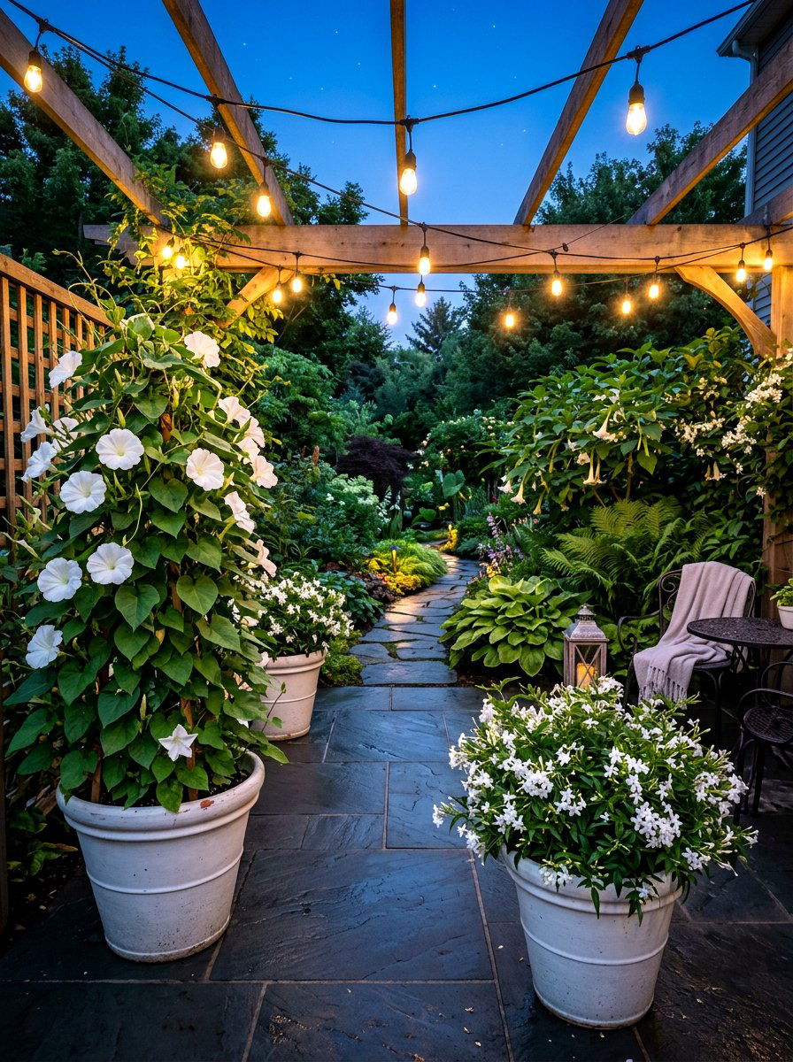 Fragrant Night Garden - 30 pollinator patio ideas