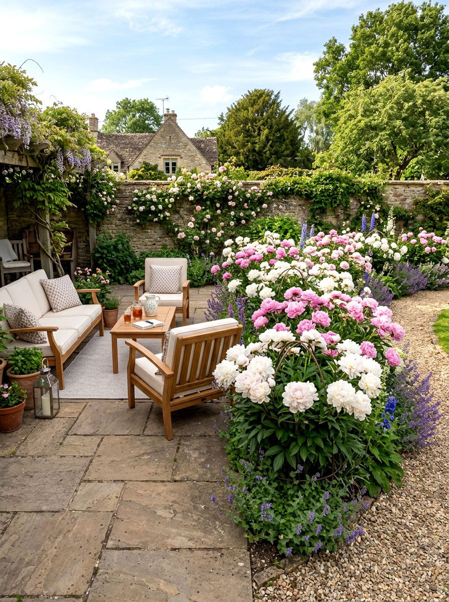 Fragrant Peony Garden Bed - 30 peony garden bed ideas