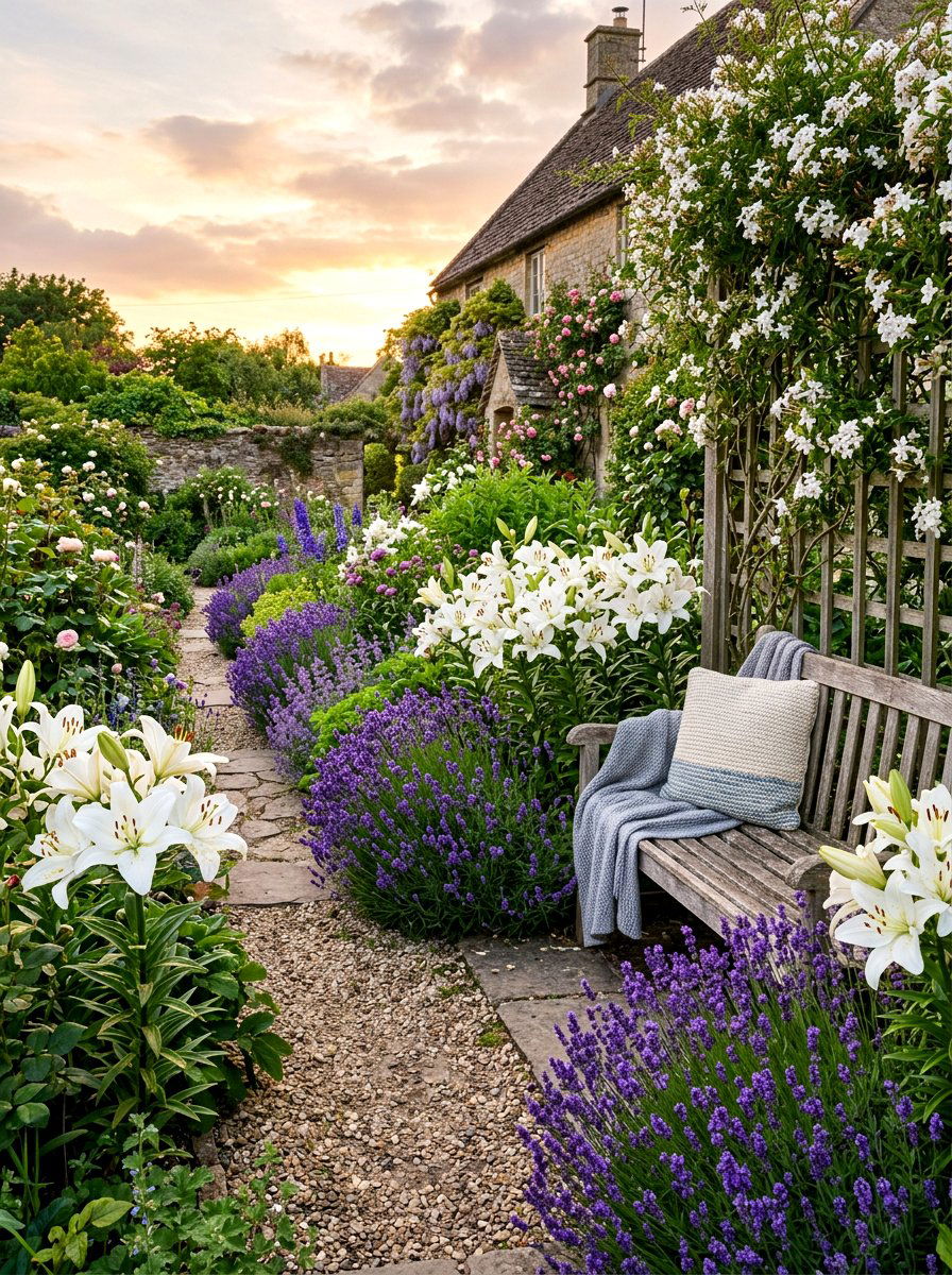 Fragrant Scented Garden Border - 30 cottage border backyard ideas