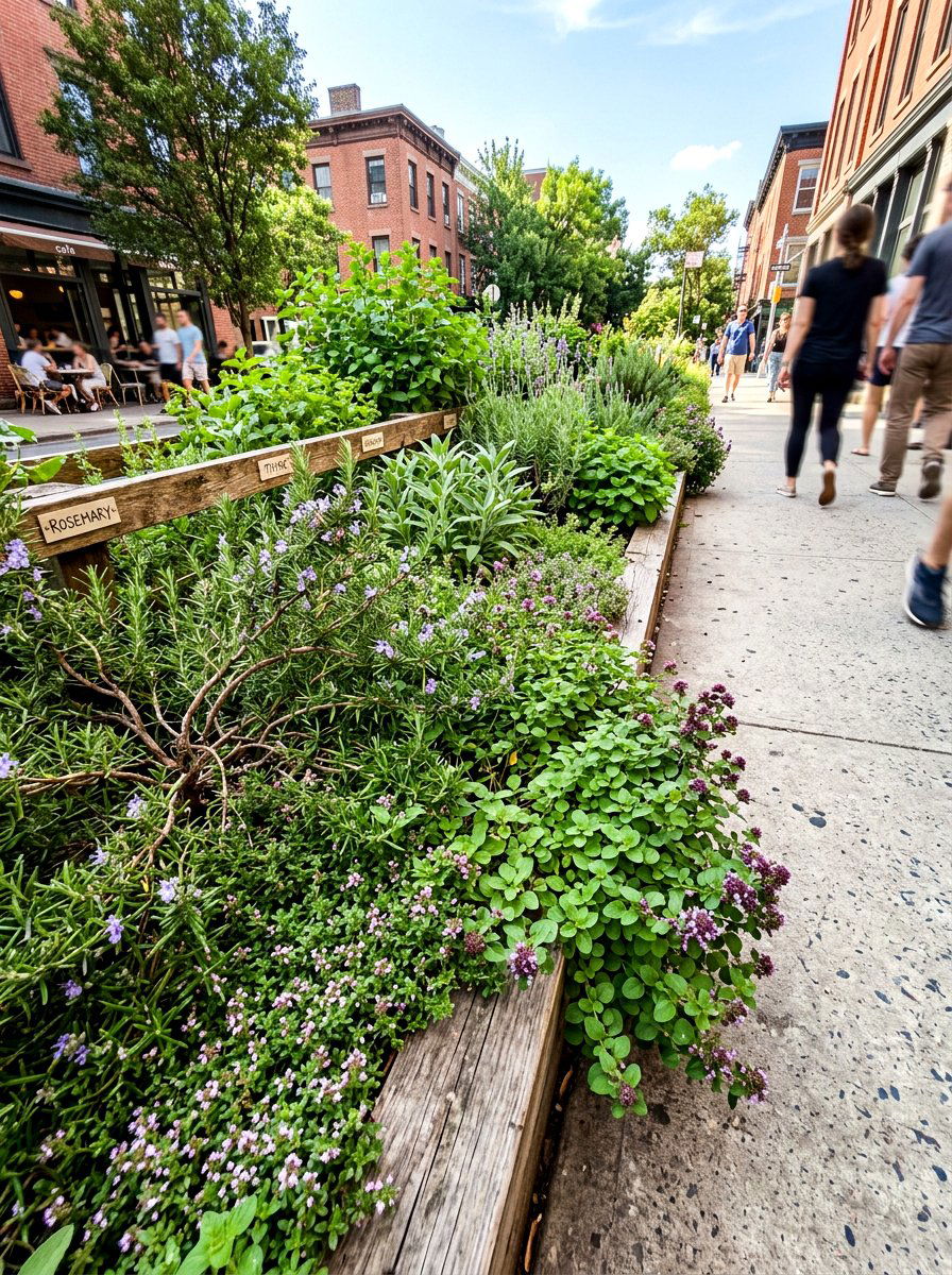 Fragrant herb garden strip - 30 hellstrip garden ideas