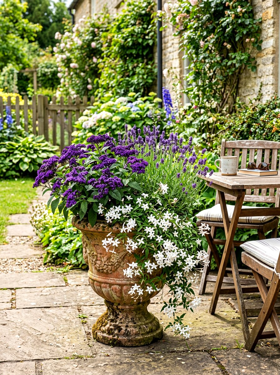 Fragrant plant container - 30 mixed container garden ideas