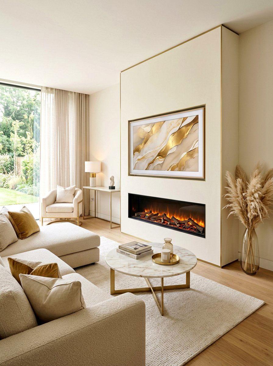 Frame TV Fireplace Wall - 30 electric fireplace wall ideas