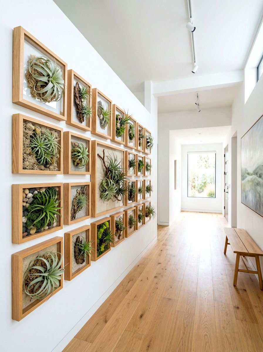 Framed Air Plant Wall - 30 living wall ideas