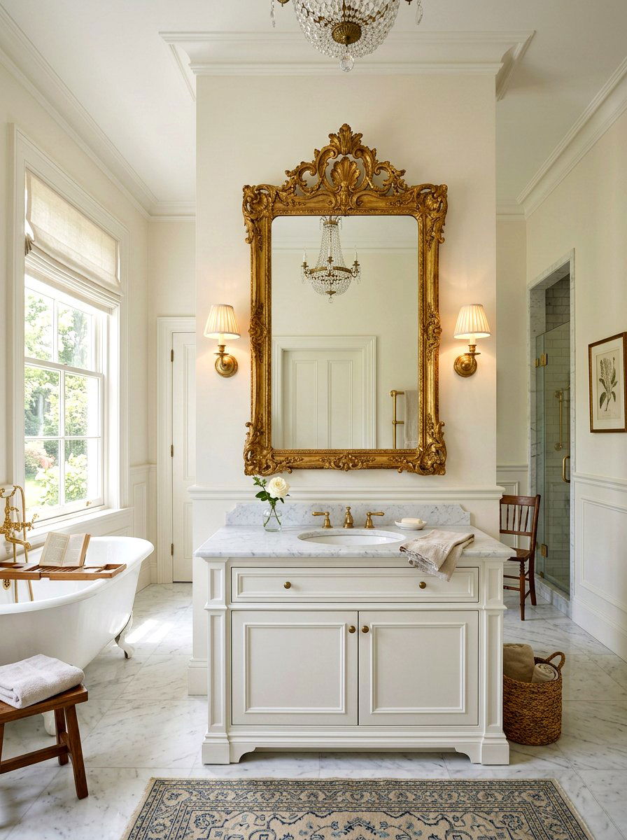 Framed Bathroom Mirror - 30 traditional bathroom ideas