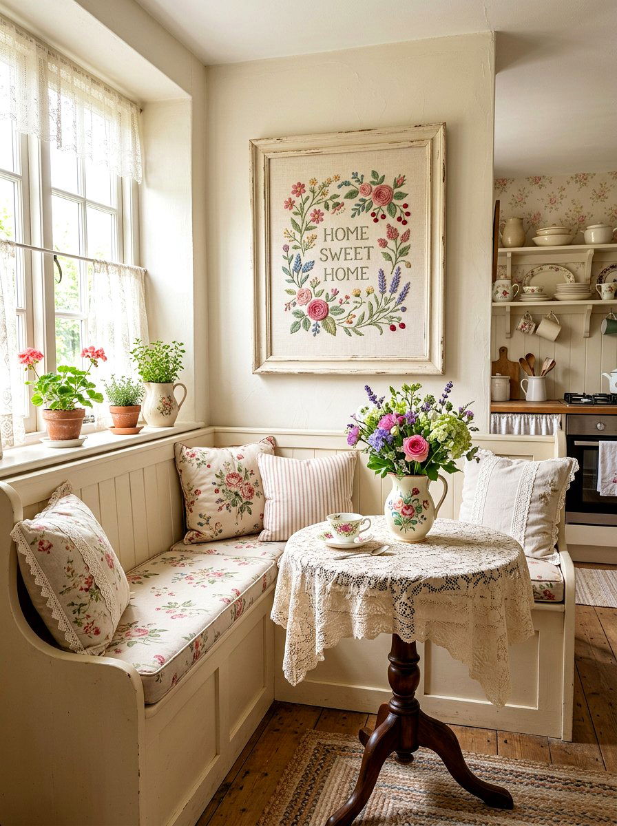 Framed Embroidered Linen - 30 framed textile wall ideas