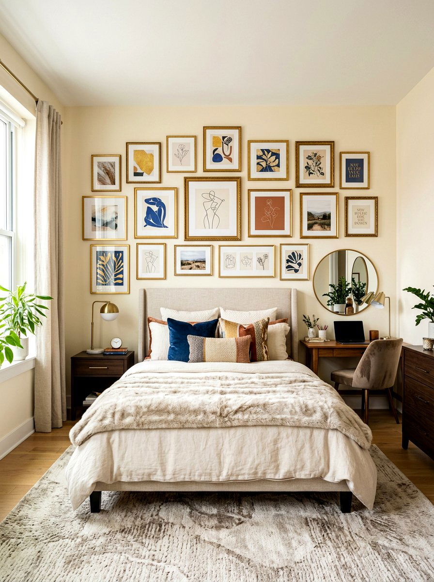 Framed Gallery Wall Art - 30 dorm wall decor ideas
