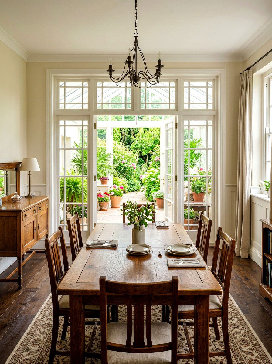 Framed Glass Door - 30 semi open floor plan ideas