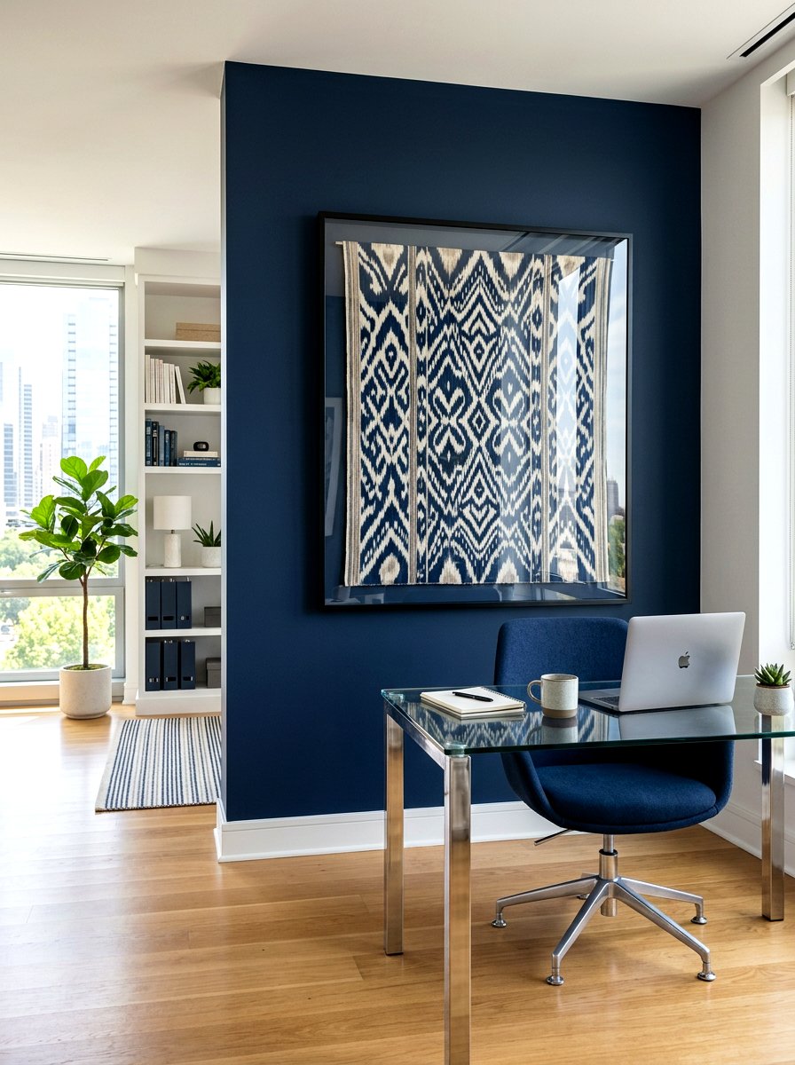 Framed Handwoven Ikat - 30 framed textile wall ideas