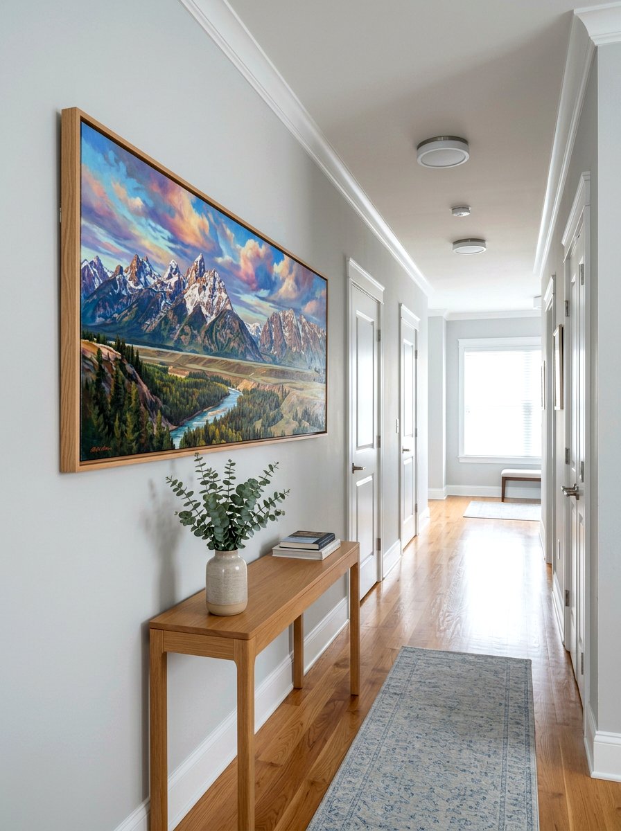 Framed Landscape Art - 30 front hallway decor ideas