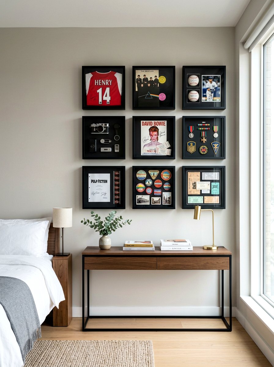 Framed Memorabilia Collection - 30 childhood bedroom revival ideas