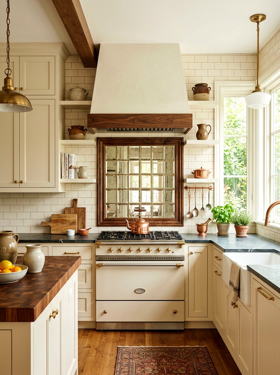 Framed Mirror Tile Section - 30 mirror tile backsplash ideas