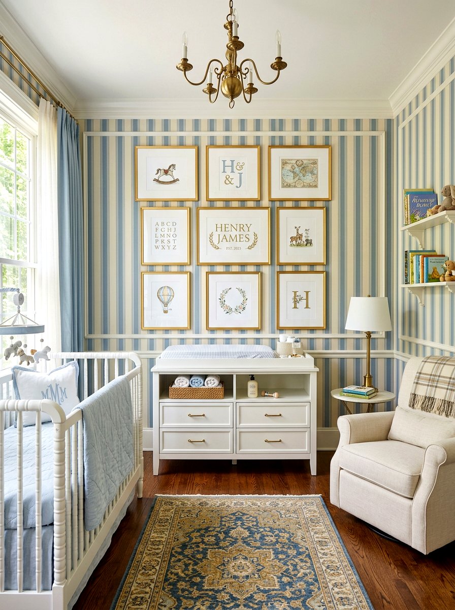 Framed Name Print - 30 nursery name wall ideas