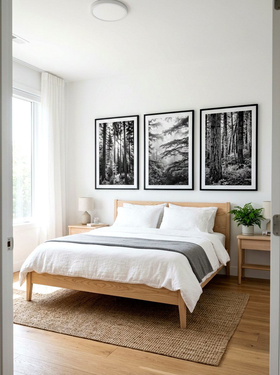 Framed Nature Photography - 30 phone free bedroom ideas
