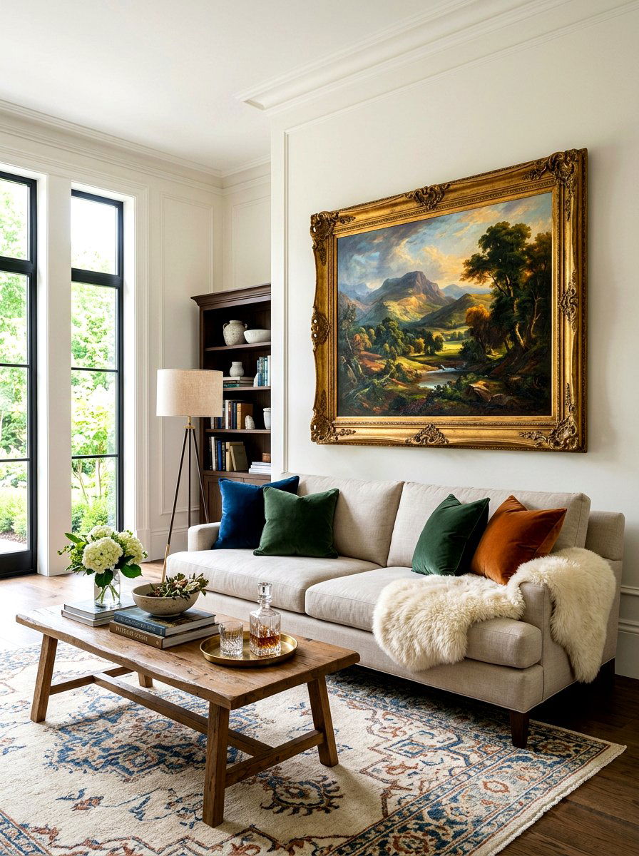 Framed Oil Painting - 30 thrifted home decor ideas