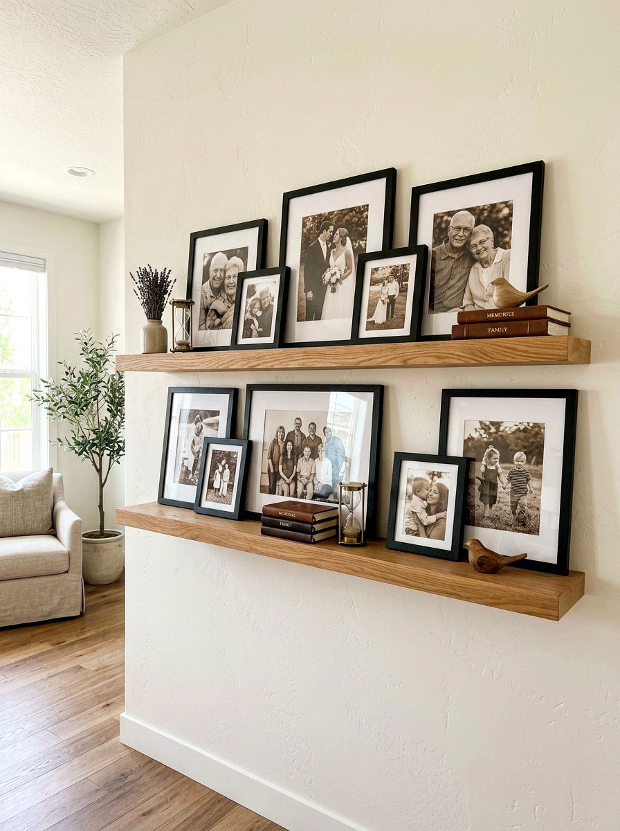 Framed Photo Shelf - 30 shelfie styling ideas