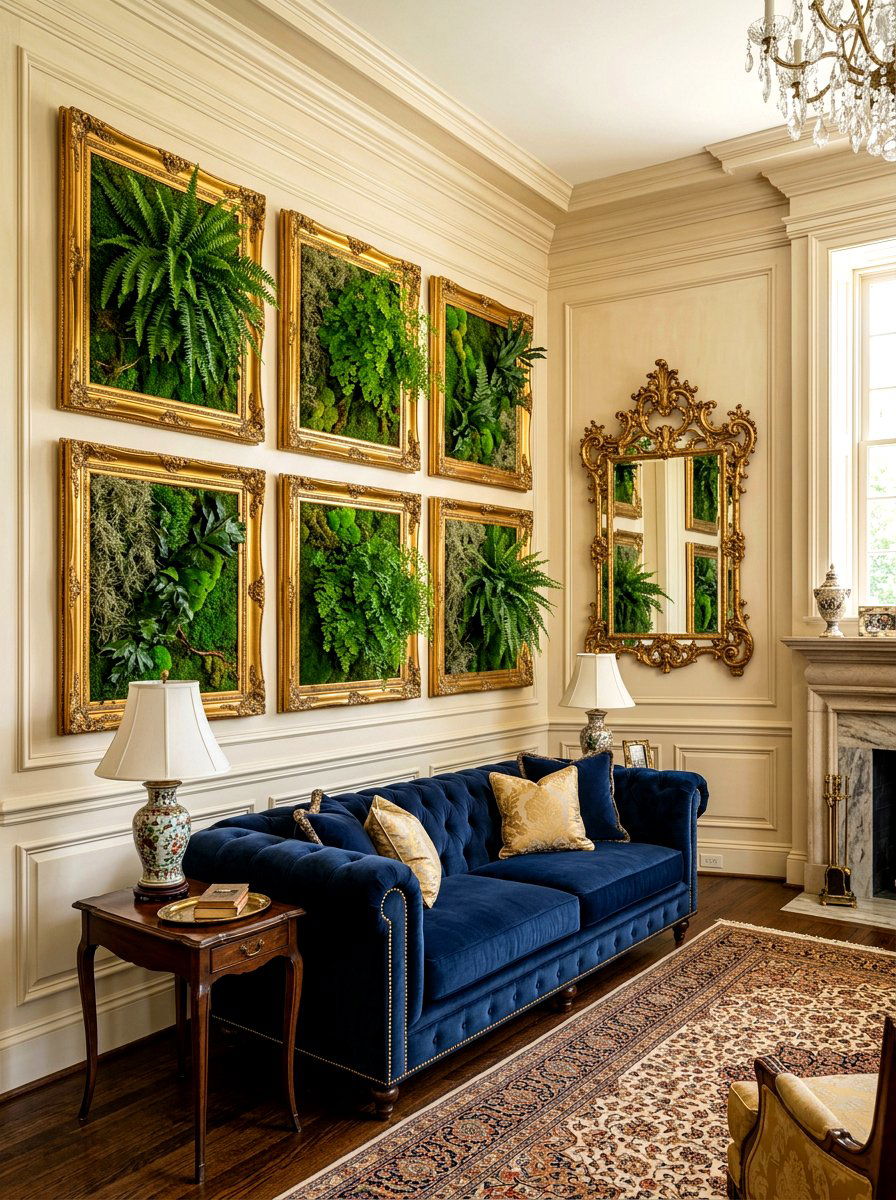 Framed Plant Wall Art - 30 living room plant wall ideas