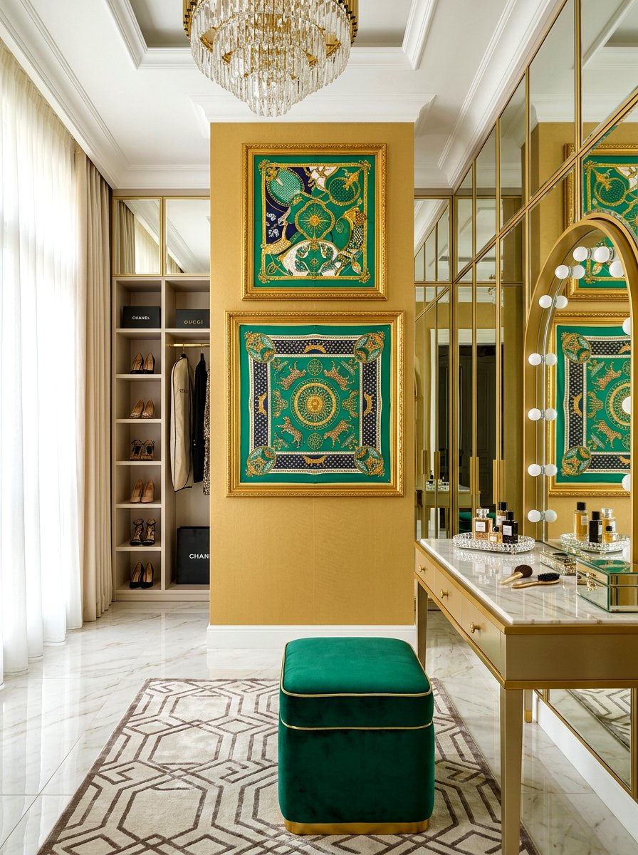 Framed Silk Scarf Art - 30 oversized wall art ideas