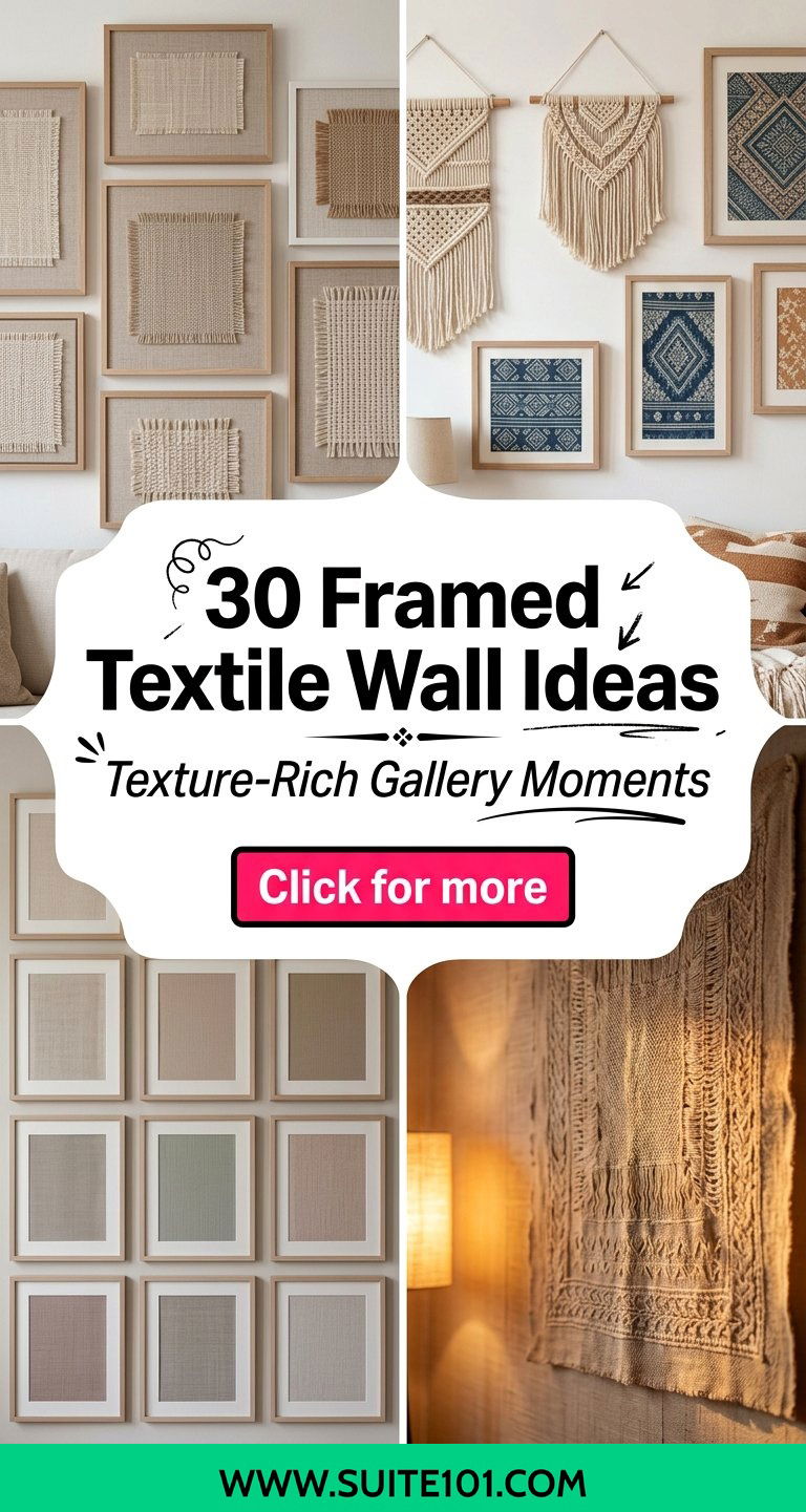 Framed Textile Wall Ideas 30 Texture-Rich Gallery Wall Moments - Framed Textile Wall Ideas: 30 Texture-Rich Gallery Wall Moments