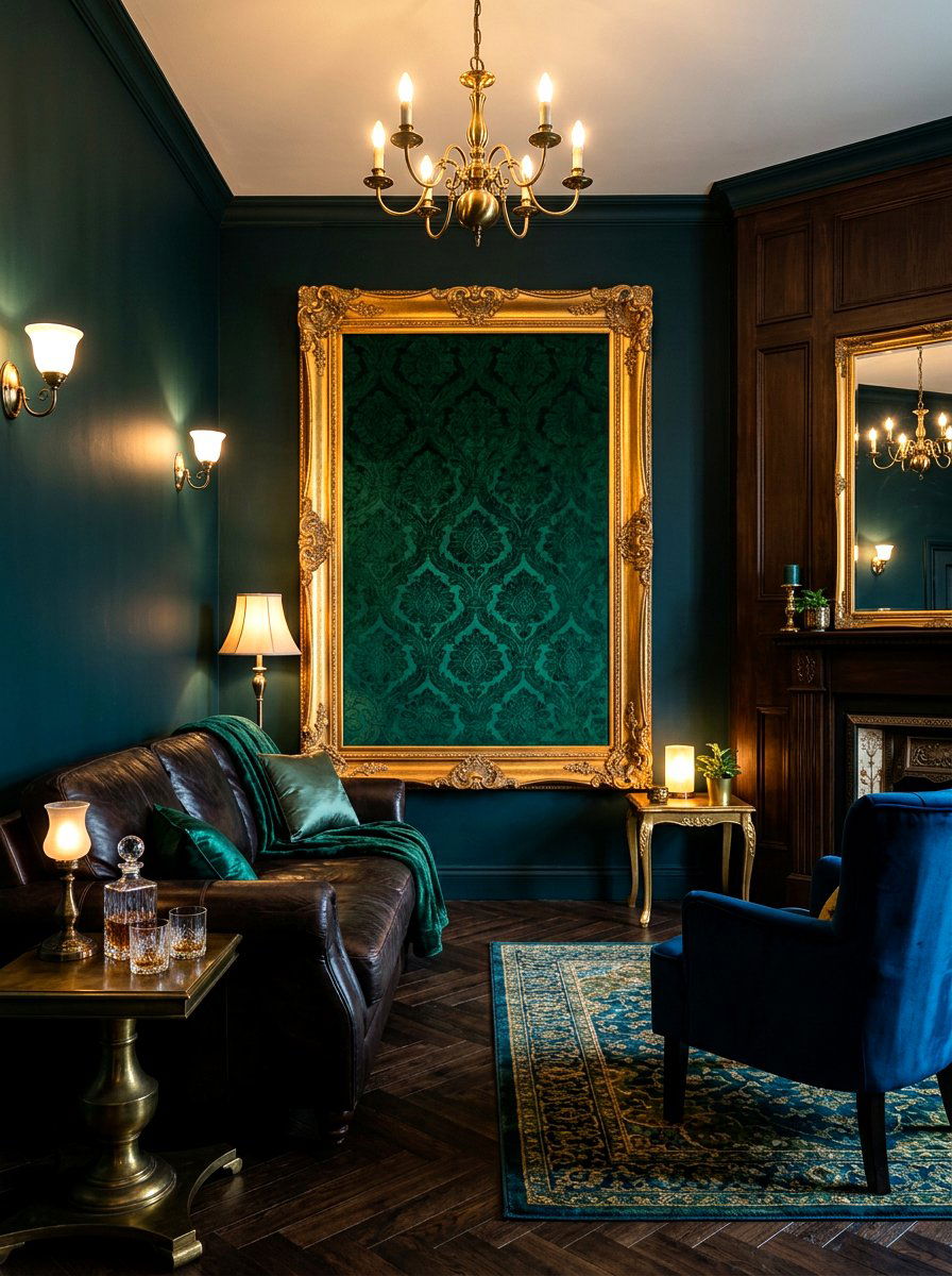 Framed Velvet Fabric Panel - 30 framed textile wall ideas